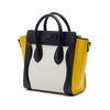 Celine Nano Tricolor Nubuck and Drummed Calfskin Luggage Tote Secondhand