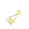 Chanel Gold Plated CC Quilted Flap Bag Brooch Secondhand