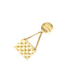 Chanel Gold Plated CC Quilted Flap Bag Brooch Secondhand