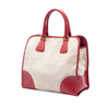 Prada Saffiano Trimmed Canvas Canapa Logo Satchel Secondhand