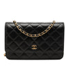 Secondhand Chanel CC Quilted Lambskin Wallet On Chain
