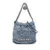Chanel Mini Denim Studded 22 Handbag Secondhand