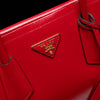 Prada Medium Saffiano Vernice Double Satchel Secondhand