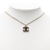 Chanel CC Gold Plated Enamel Pendant Necklace Secondhand