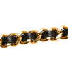 Chanel Gold Plated Medallion Leather Woven Chain Belt Secondhand