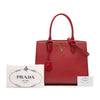 Prada Soft Calf Trimmed Saffiano Lux Satchel Secondhand