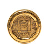 Chanel Gold Plated 31 Rue Cambon Round Brooch Secondhand