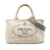 Prada Small Denim Canapa Logo Satchel Secondhand