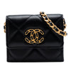 Chanel Quilted Lambskin 19 Flap Coin Purse With Chain Secondhand