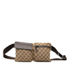 Gucci GG Canvas Double Pocket Belt Bag Secondhand