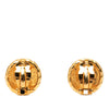 Chanel Gold Plated CC Round Clip On Earrings Secondhand
