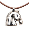 Secondhand Hermès Palladium Plated Horse Head Pendant Necklace