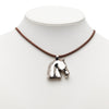 Secondhand Hermès Palladium Plated Horse Head Pendant Necklace