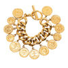 Chanel CC Gold Plated Coins Charm Bracelet Secondhand