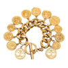 Chanel CC Gold Plated Coins Charm Bracelet Secondhand