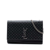 Saint Laurent Medium Leather Studded Monogram Kate Crossbody Secondhand