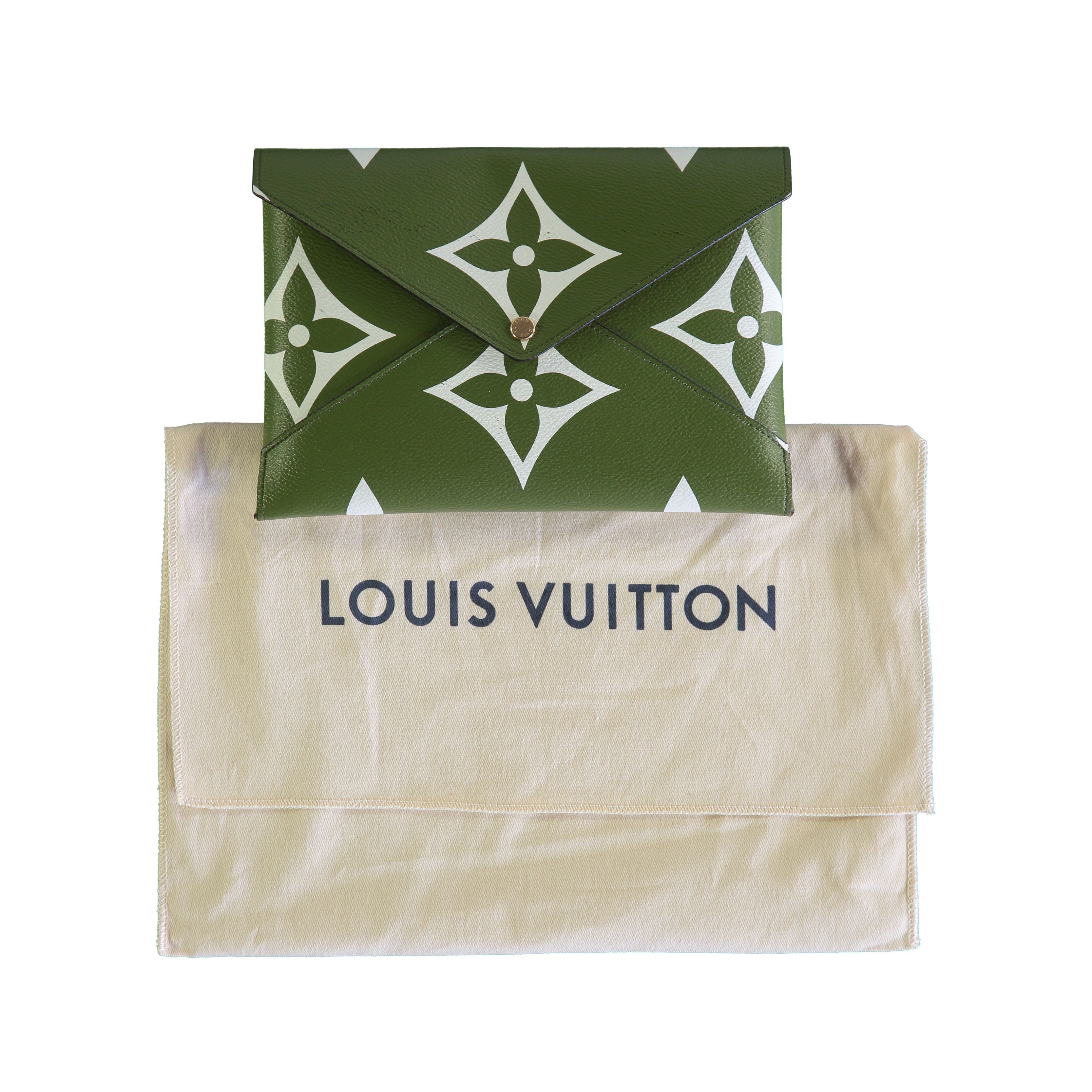 Louis Vuitton Kirigami Set of Three Envelop Clutch Green Leather