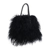 Secondhand Roberto Cavalli Black Mongolian Fur Statement Tote Bag