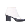 Secondhand Miu Miu White Leather Thong Ankle Booties 