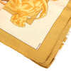 Secondhand Hermès “Zéphyr” Gold Silk Carré 90 Scarf By Julia Abadie