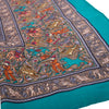 Secondhand Hermès “Chasse En Inde” Green Cashmere & Silk Shawl 140 By Michel Duchêne