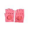 Secondhand Chanel Leather Women's Pink Fingerless Motorcycle Gloves - '10s