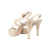 Secondhand Prada Beige Leather Strappy Heel Sandals - '10s