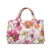 Prada Floral Print Small Canapa Tote Bag - '10s