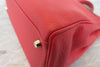 Secondhand Hermes Kelly Handbag Red Clemence with Gold Hardware