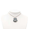 Chanel Brass Resin Strass and Faux Pearl Robot Cat Pendant Necklace Secondhand