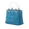Dior Medium Denim Cannage Acrylic Handles Lady Dior Secondhand