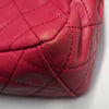 Chanel Raspberry Red Leather Shoulder Bag - 2000s Second hand