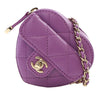 Chanel Lambskin CC in Love Heart Necklace Bag Secondhand
