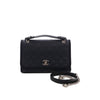 Chanel CC Bicolor Quilted Caviar and Grosgrain Top Handle Flap Secondhand