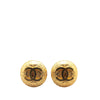 Secondhand Chanel Gold Plated CC Round Clip on Earrings