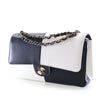 Chanel Medium Classic Bicolor Lambskin Geometric Colorblock Double Flap Secondhand