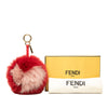 Fendi Nappa Shiny Fox Fur Heart Pom Pom Bag Charm Secondhand