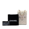Chanel CC Quilted Iridescent Lambskin Phone Holder with Chain Secondhand