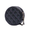 Chanel CC Quilted Iridescent Caviar Round Clutch With Chain Secondhand