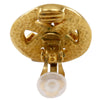 Chanel CC Gold Plated Round Clip On Earrings Secondhand