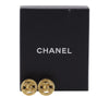 Chanel CC Gold Plated Round Clip On Earrings Secondhand