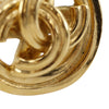 Chanel CC Gold Plated Round Clip On Earrings Secondhand