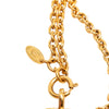 Chanel Gold Plated CC Quilted Pendant Necklace Secondhand
