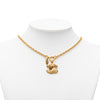 Chanel Gold Plated CC Quilted Pendant Necklace Secondhand