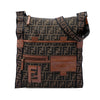 Fendi Zucca Canvas FF Flat Messenger Bag Secondhand