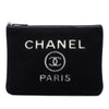 Chanel Medium Wool Felt Deauville O Case Clutch Secondhand