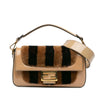 Fendi Shearling Pequin Baguette Satchel Secondhand