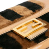 Fendi Shearling Pequin Baguette Satchel Secondhand