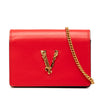 Versace Mini Leather Virtus V Chain Crossbody Secondhand