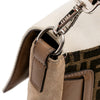 Fendi Large Zucca and Pequin Canvas Convertible Baguette Satchel Secondhand